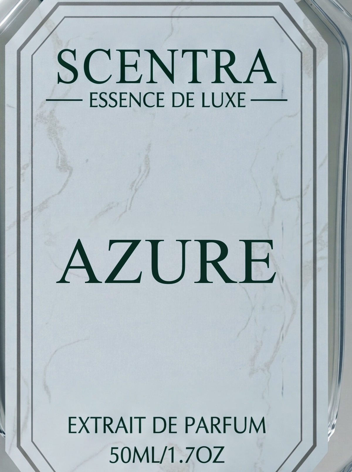 Scentra Azure label detail