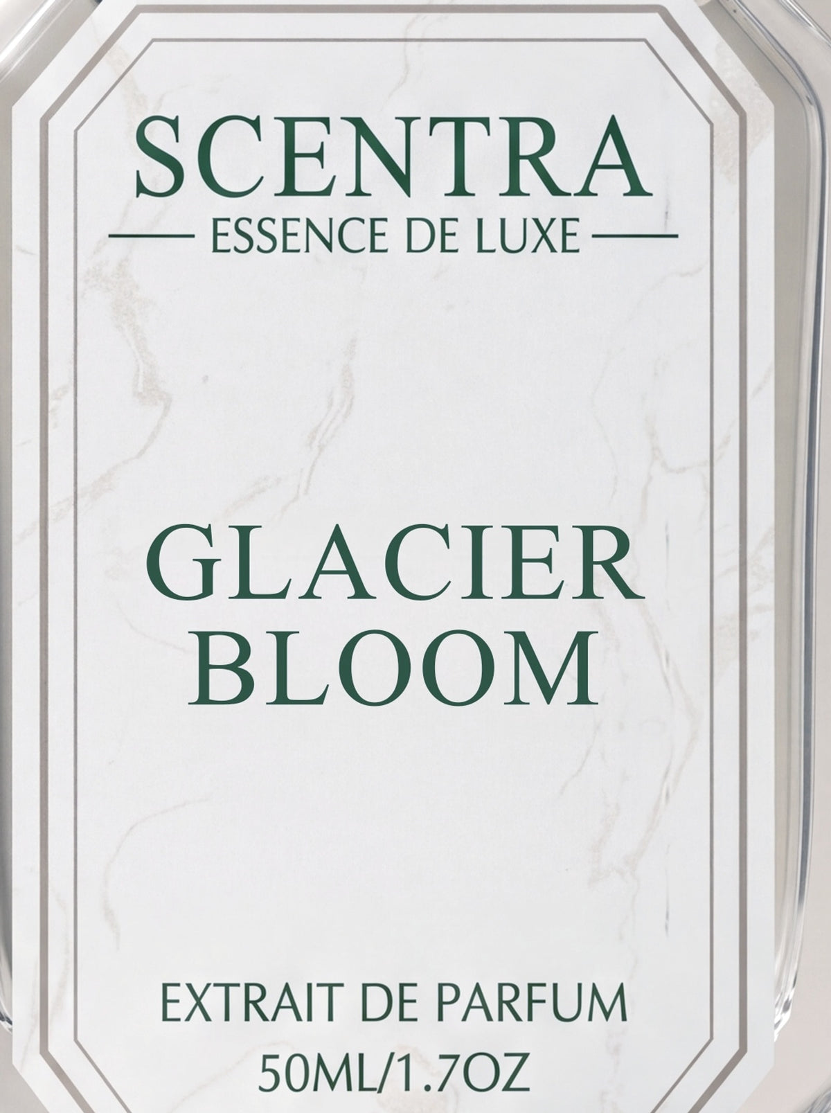 Scentra Glacier Bloom label detail
